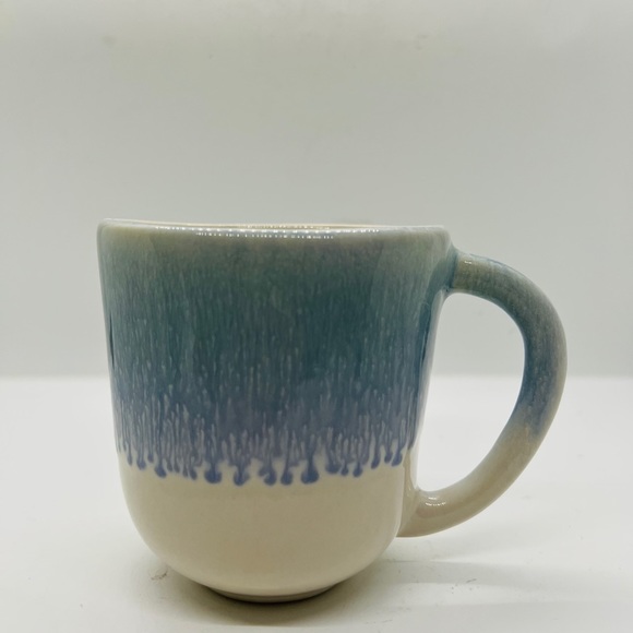 Crate & Barrel Stoneware Caspian Blue Mug Set of 2 - Picture 3 of 9